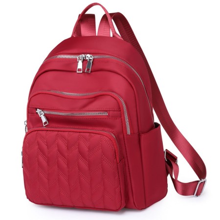 Diamond check embroidery  travel backpack